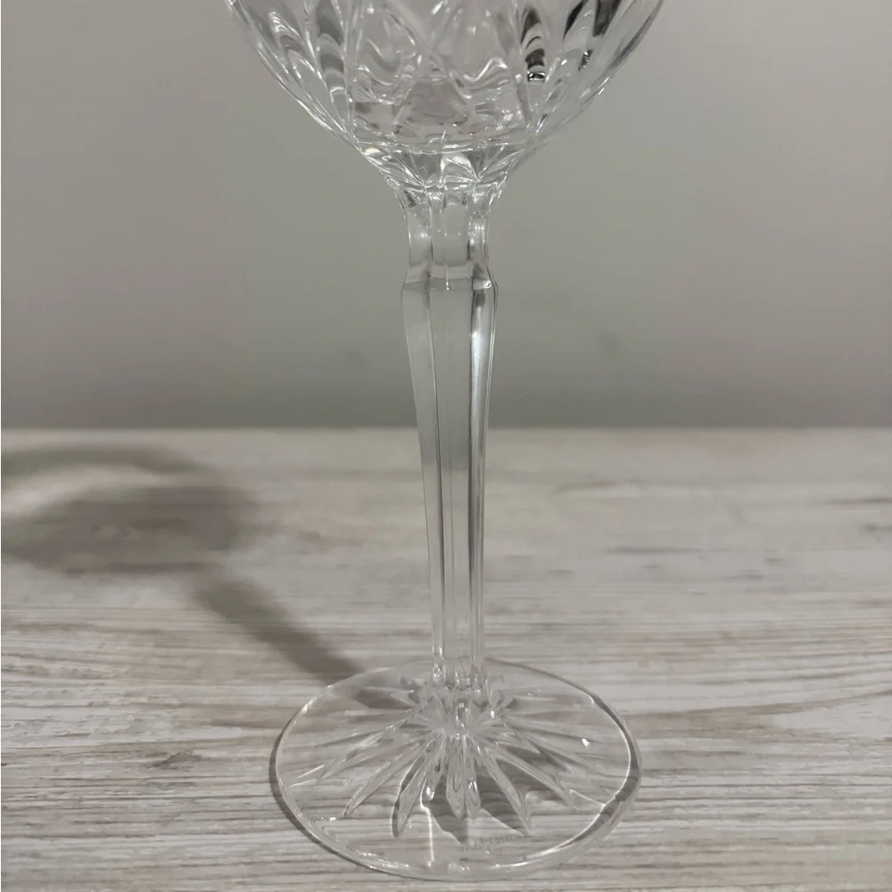 Set of 2 Marquis Waterford Brookside Crystal Cut Goblets / Wine Glasses